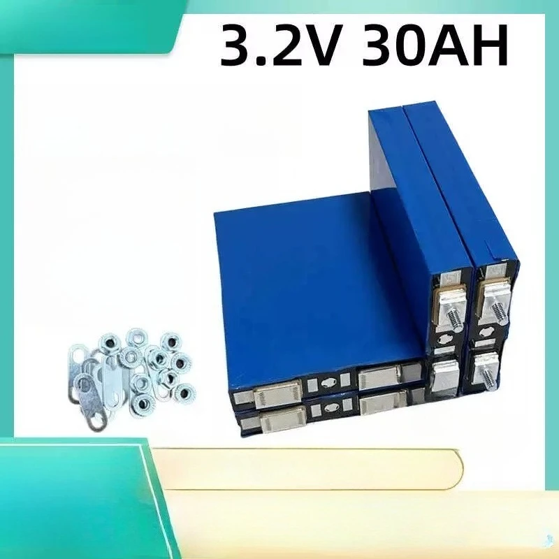 Celdas de Batería Prismáticas LiFePO4 de 32V 30Ah para Bricolaje, para Victron, para Renogy Solar, Carritos de Golf, Paquetes de Repuesto de Litio Hierro Fosfato