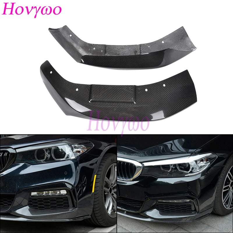

For BMW 2018-2023 5 Series G30 Dry Carbon Fiber Front Upper Bumper Lip Splitter M Sport Style