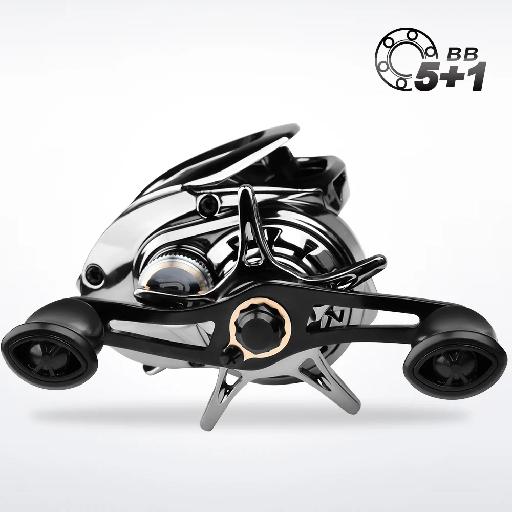PROBEROS Angelrolle Cast Drum Wheel 8 kg/18lb Drag Bait Casting Reel 7,2:1 5+1BB 176g Baitcasting Reel Angelzubehör – Detail 11