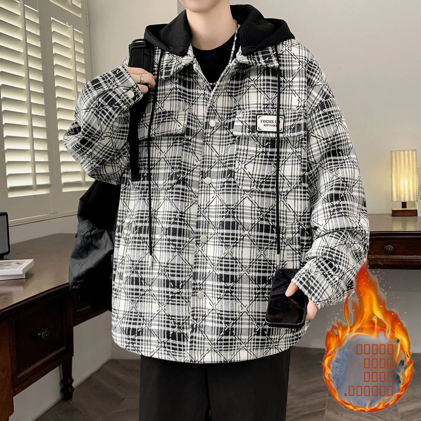 

Мужская куртка Thiened Fce для осени и зимы, приталенная, деловая, ветрозащитная, из полиуретана, с чистым дизайном, стандартной длины