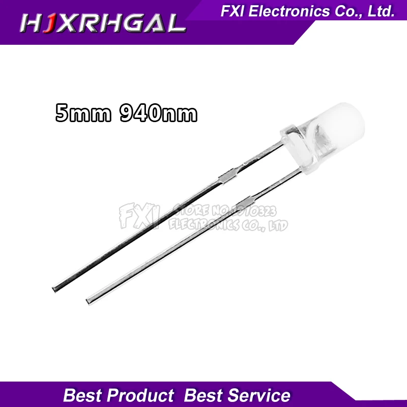 

100pcs LED 5mm 940nm Infrared Emitting Round Tube Light diode new original