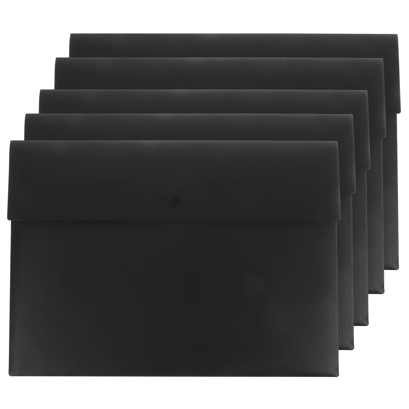 

5PCS A4 Document Bag Black File Folder ABS Material Card Holder Office Supplies Portable Envelopes Business H ganize Files