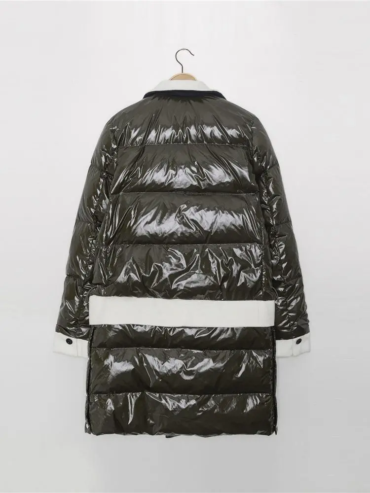 Mode frauen Übergroßen Gefälschte Zwei Stücke Flauschigen Unten Mantel Weibliche Winter Brot Stil Warme Unten Jacke Unten Parkas F2513