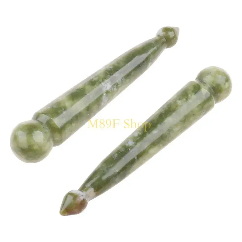 M89F Gua Sha Massage Tools,Natural Jade Stone Gua Sha Tools Scraping Massage for Face Back and Neck Pain Release