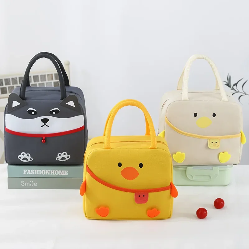 Kawaii Children Portable Insulated Thermal Picnic Food Cute Cartoon Lunch Bag Box Tote Food Fresh Cooler Bags Pouch for Kids Bag