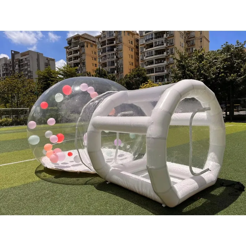 Custom Size Color Inflatable PVC Bubble Dome Tent, Waterproof House with Tunnel for Party Event Commercial Rental