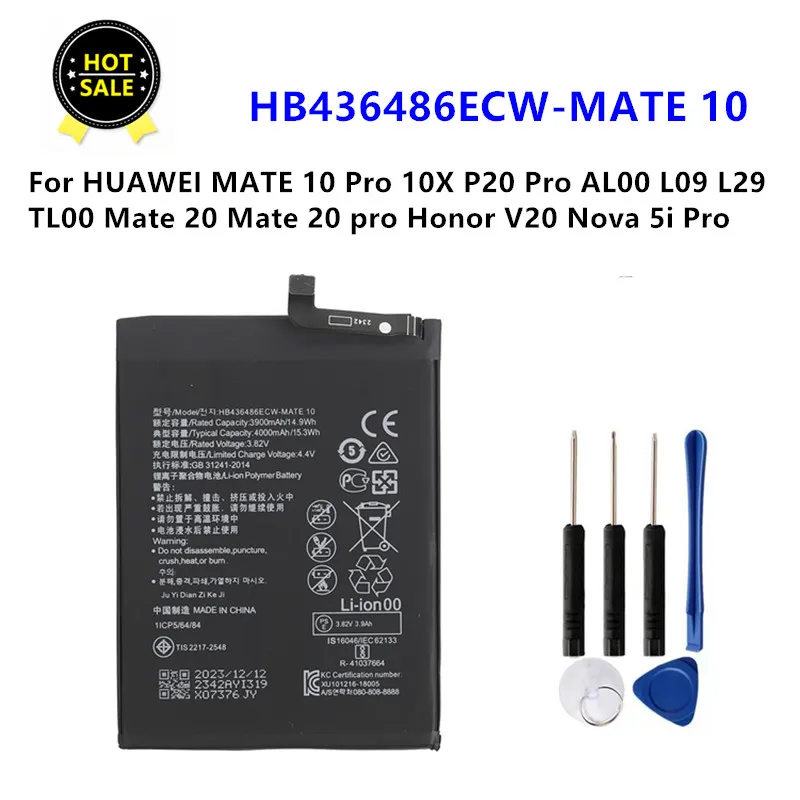 HB436486ECW Battery For HUAWEI MATE 10 Pro 10X P20 Pro AL00 L09 L29 TL00 Mate 20 Mate 20 pro Honor V20 Nova 5i Pro NEW