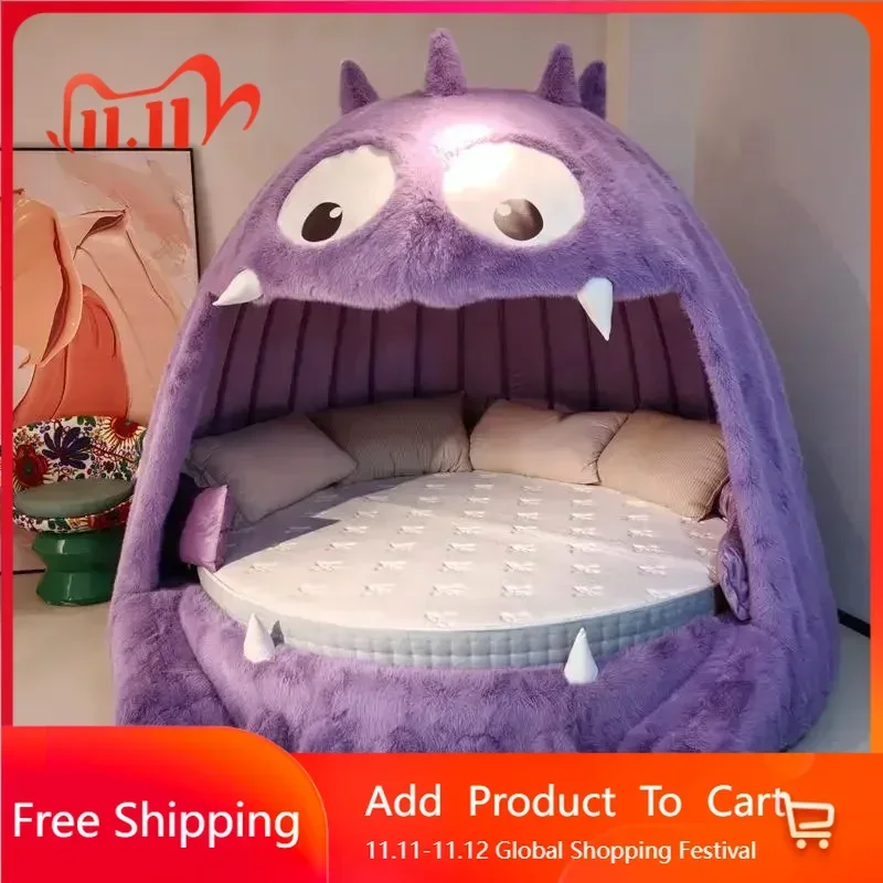 Design Organizer Queen Bed Double House Designer Round Big Princesse Adults Beds Children Nordic Muebles Chinese Style Furniture
