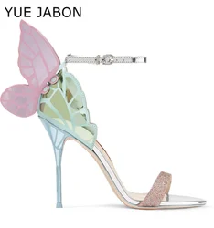 Brand Design Handmade Women Butterfly High Heels Sandals Exquisite beautiful Wing Shoes Female Banquet Party Dress Wedding Shoes