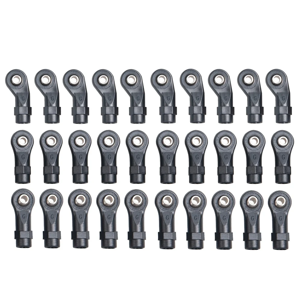 30PCS Plastic Rod Ends Link Balls Linkage Joint for 1/10 RC Crawler Car -4 TRX4 Parts Accessories