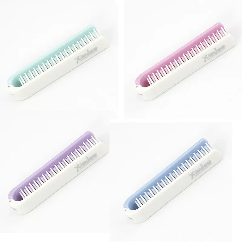 1 Pcs Foldable Hair Comb Brush Anti-static Hairbrush Portable Travel Hair Brush Wheat Straw Folding Hairdressing Styling Tool