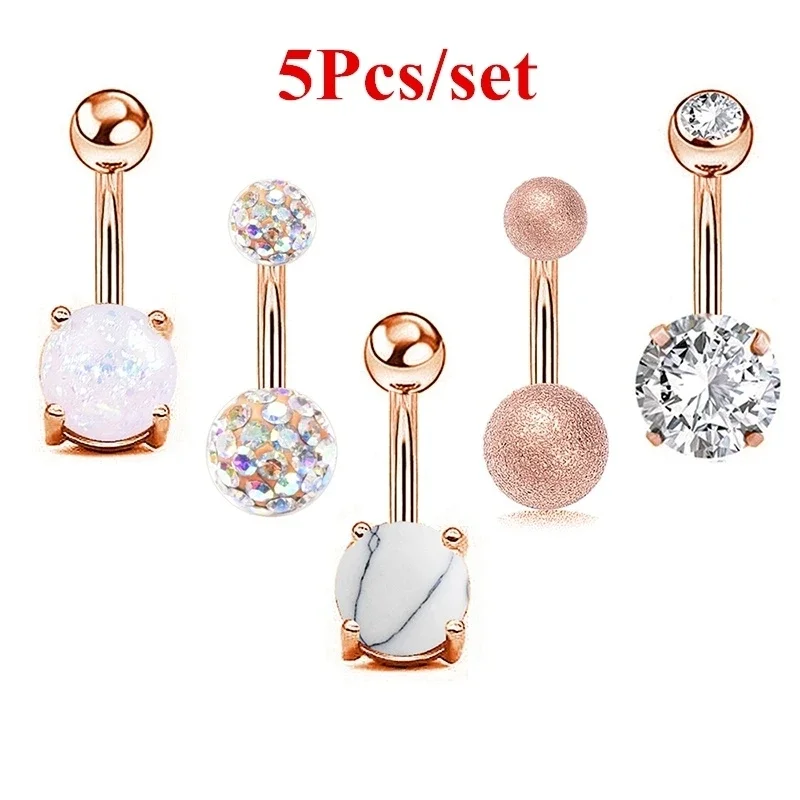 Delysia King 5Pcs/set  Zircon Navel Ring