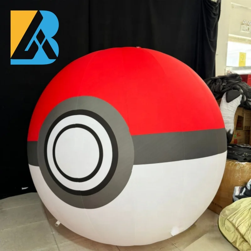 Customized Animation Themed Large Inflatable Poke Ball for Event Party Decor Toy