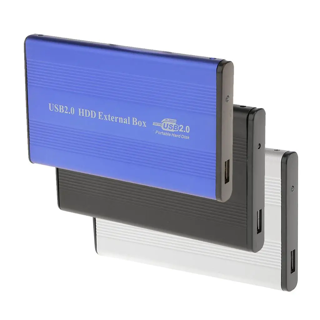 Aluminum 2.5 Inch Hard Drive Enclosure High Speed HDD External Case USB Storage for Laptop PC 5