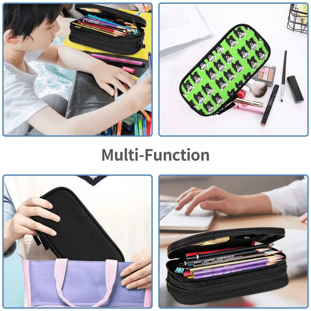 Border Collie What Stickers And Gifts Pencil Cases Large Storage Pen Bags Pen Box Pencil Pouch For Boys Girls Student Stationery