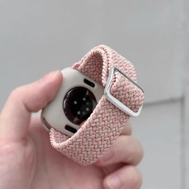 Braided Solo Loop For Apple Watch Band Ultra 42mm 46mm 49mm 45mm 41mm 44mm Elastic Nylon Bracelet iWatch series 10 9 8 7 6 strap image 5