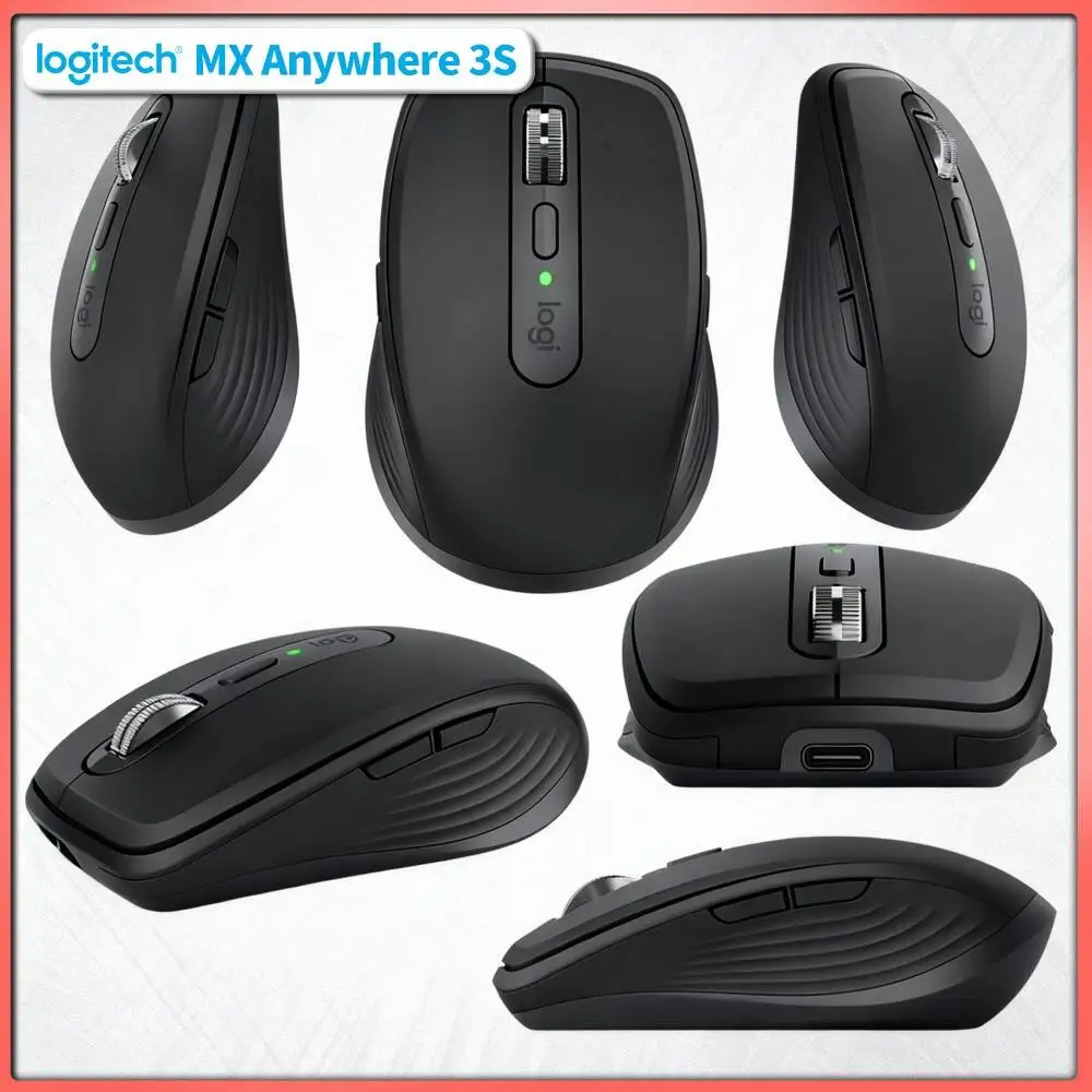 Top-Tier MX Anywhere 3S Mouse - 8K DPI Hyper-Scroll Wheel Silent Click Perfect for Electronics Exhibition Hall Office Work Zone