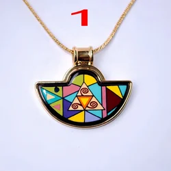 BOCAI New Cloisonne Enamel Necklaces and Pendants Ethnic Style Pattern Charms Trendy Fine Choice Jewelry Wholesale