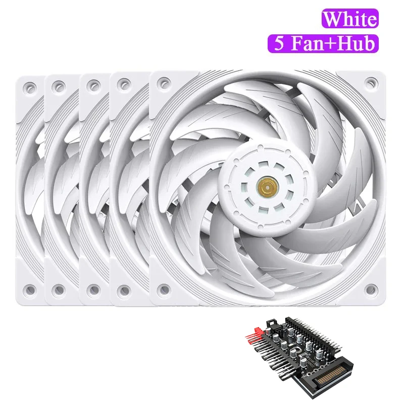 TEUCER T30 CPU Kühler Fan 2150RPM 4PIN PWM 12cm Computer Fall Kühlsystem Fan SFDB Silent PC Gamer 120mm CPU Kühler Fan