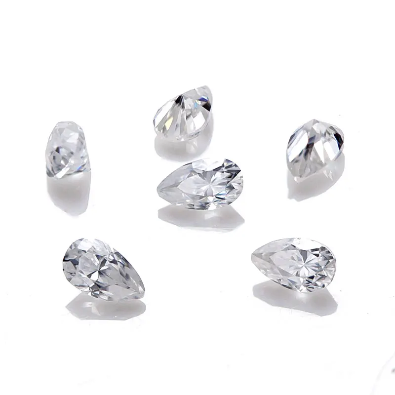 

1-10Pcs Pear Cut Moissanite White D Color VVS Small Size Bead Loose Lab Grown Gemstone Diamond for DIY Ring Making