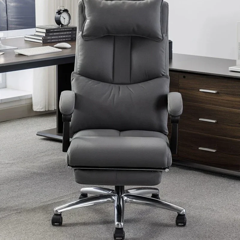 Cadeira de escritório de design nórdico, luxuosa e moderna, com encosto leve, cadeira de escritório ergonômica giratória, cadeiras para móveis de casa