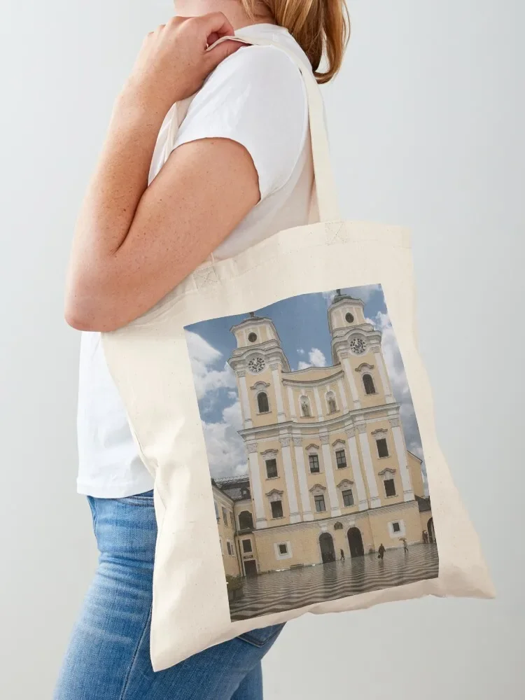 St Michael's Church, Mondsee. Tote Bag foldable reusable bag shopper bags for women Tote Bag