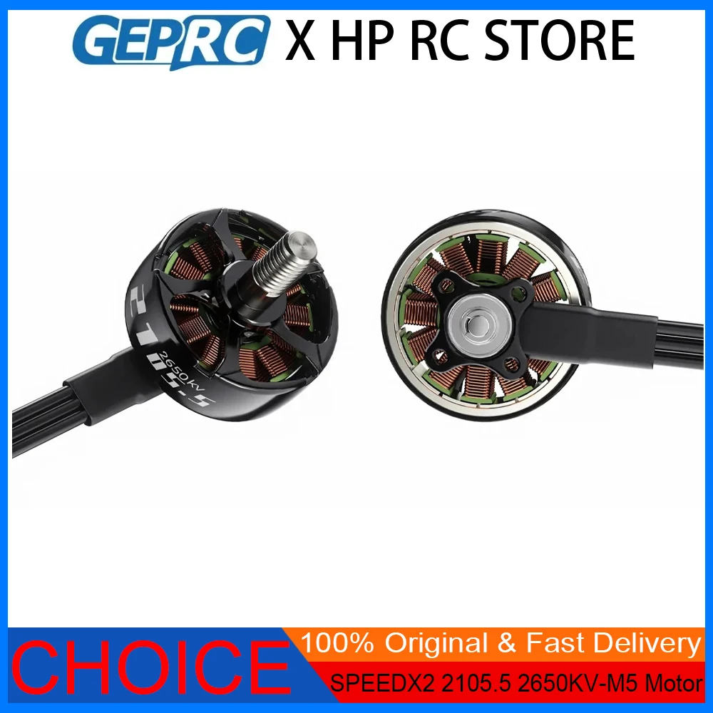 

GEPRC SPEEDX2 2105.5 2650KV Black M5 Motor - for Domain Drone 3-4 inch FPV DIY RC Freestyle Quadcopter Parts