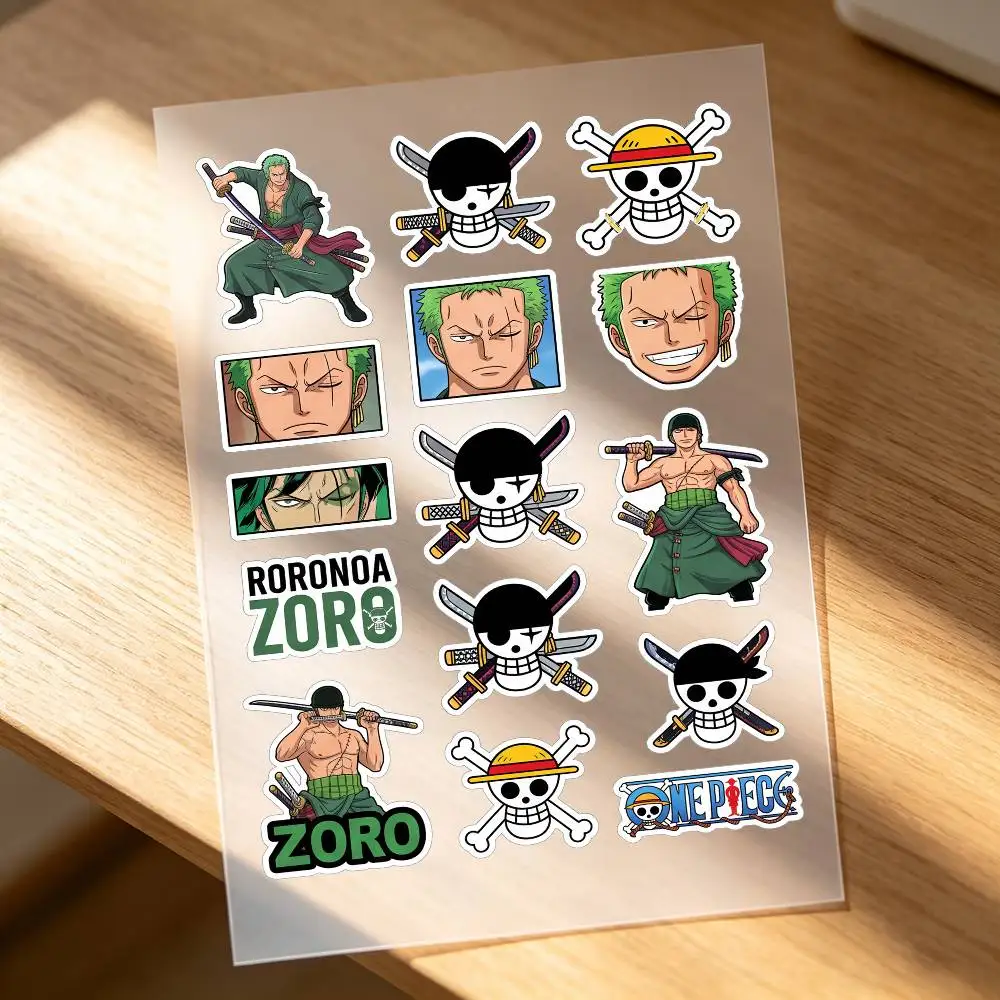 Anime One P-Piece Roronoa Zoro Motorcycle Stickers For Motorcycle Bodies And Helmet Reflective Stickers