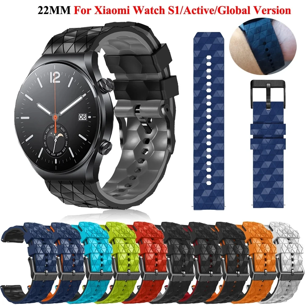 Cinturino in Silicone da 22mm per Xiaomi Mi Watch S1 Pro Active Watch Band Belt per Xiaomi Watch Color 2 cinturino sportivo Correa