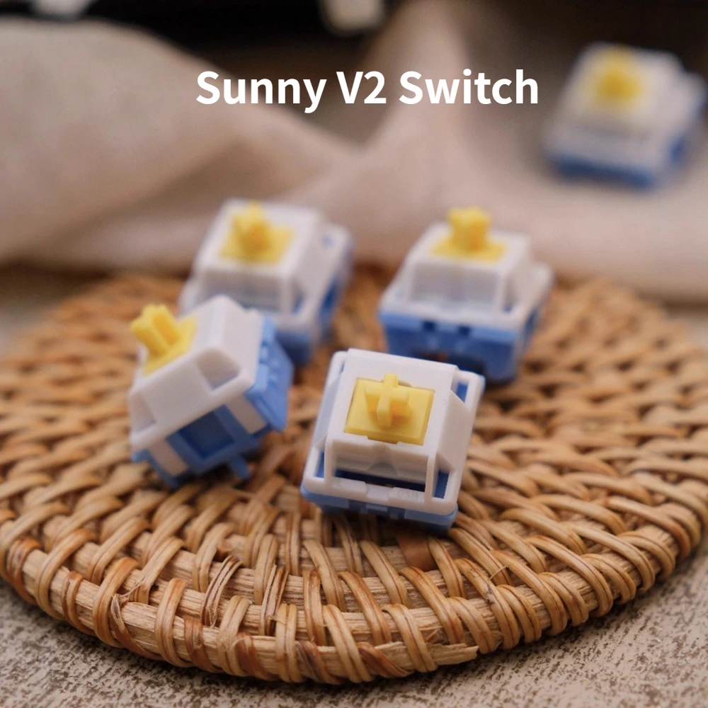 Sunny V2 Switch Linear Switch Hot Swap Prelubrication Crisp Sound 37g/45g Trigger Custom Machinery Keyboard Accessories 5PIN HMX