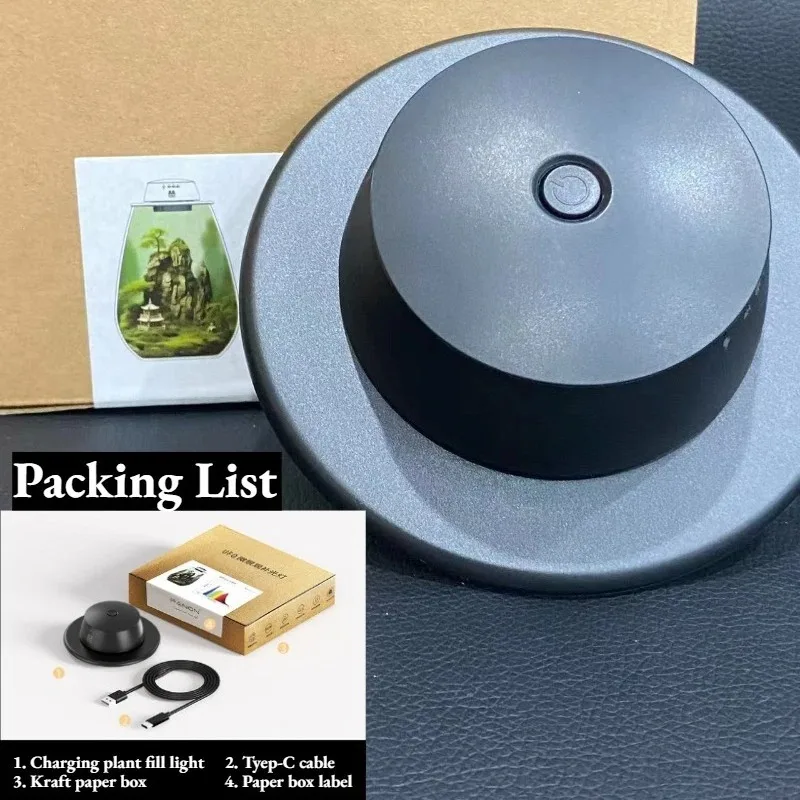 2026 Recharge Full Spectrum Plant Grow Light Simulate Sunlight Mini Landscape Succulent Moss USB Portable Desk Lamp