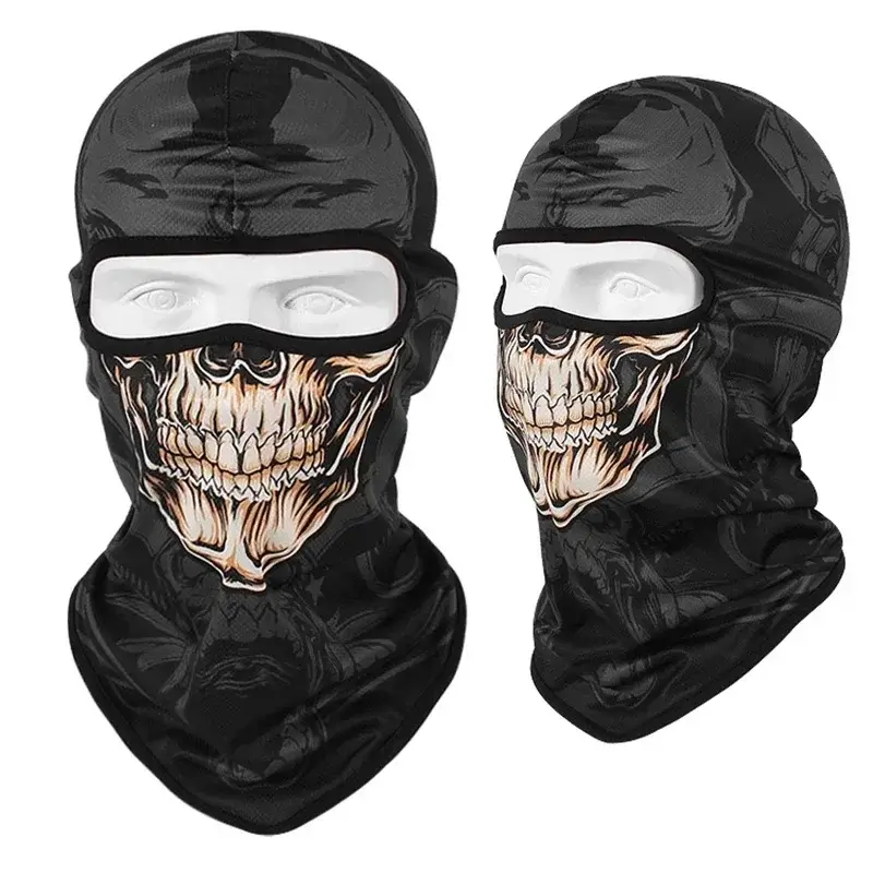 3D Skull Mask Balaclava Cap Breathable Motorcycle Riding Full Face Scarf Outdoor Men Head Cover Cycling Headgear Neck Gaiter Hat - Image 33
