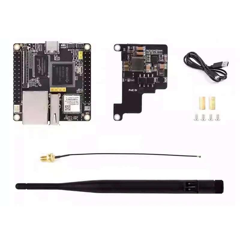 Neu! !Für Luckfox Nova Development Board RK3308B Mit POE + WIFI Modul Onboard EMMC-8GB 512 MB DDR3 Codec Audio Decoder VAD Modul