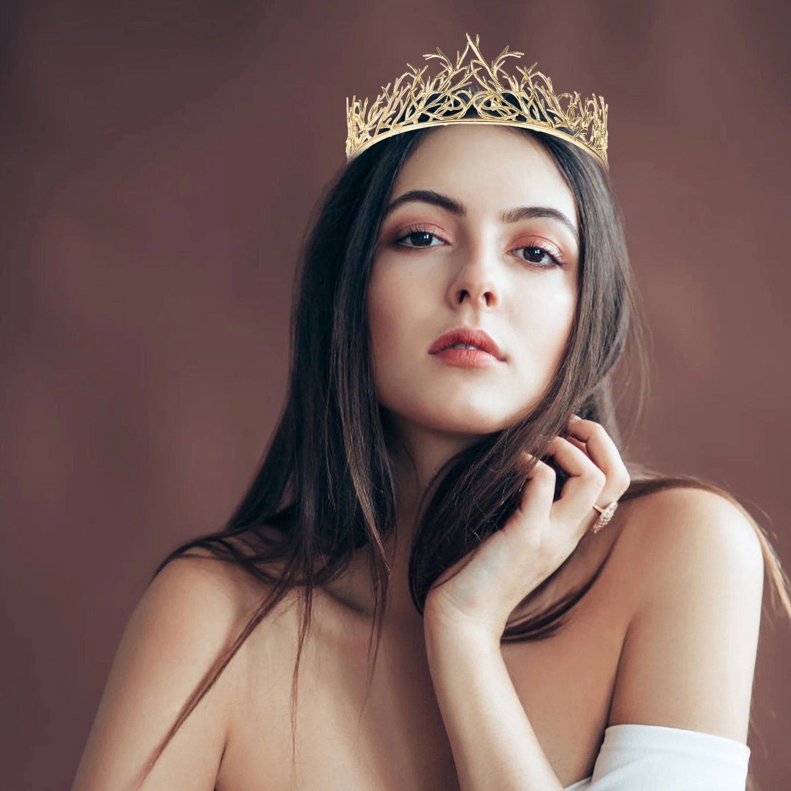 

Exquisite Wedding Hair Accessories for Women Bridal Bride Crown Headpiece Vintage King Crown Prom Banquet Ceremony Headband