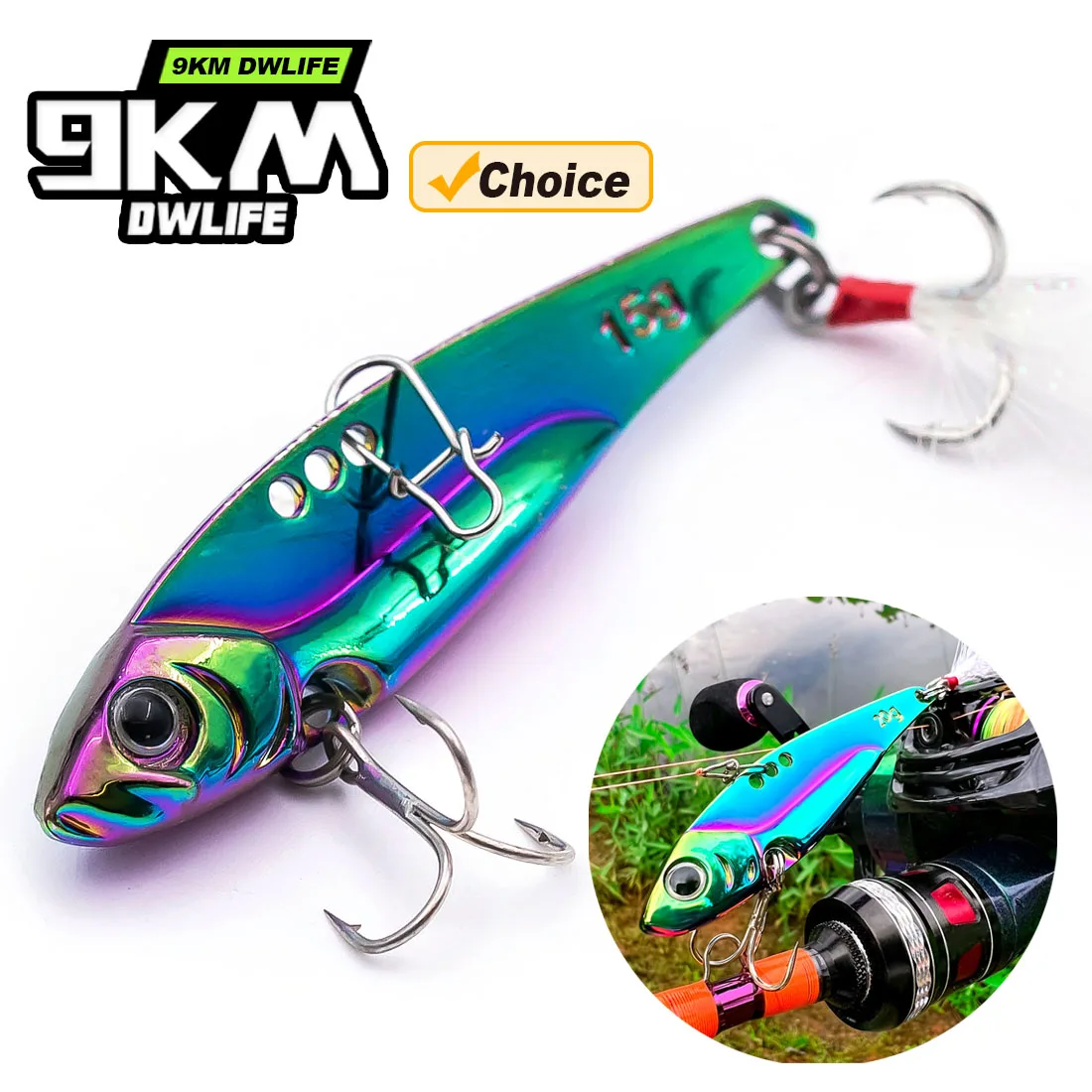 Fishing Lure Blade Bait - 9km 1 pçs lâmina de metal