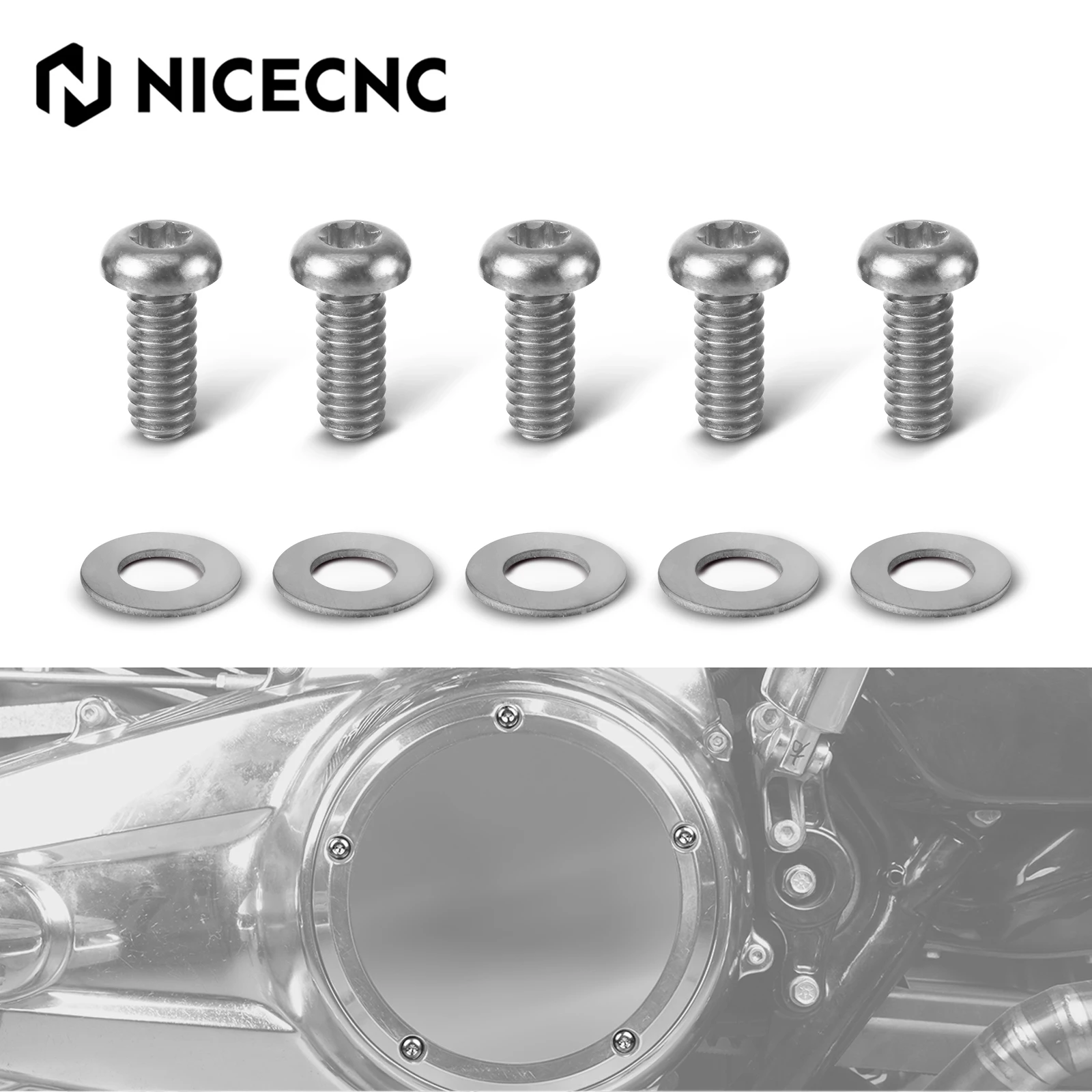 

For Harley Street Glide FLHX Road Glide FLTRX Derby Cover Screws Bolts Dyna Street Bob FXDB Low Rider FXDL Fat Bob Super Glide