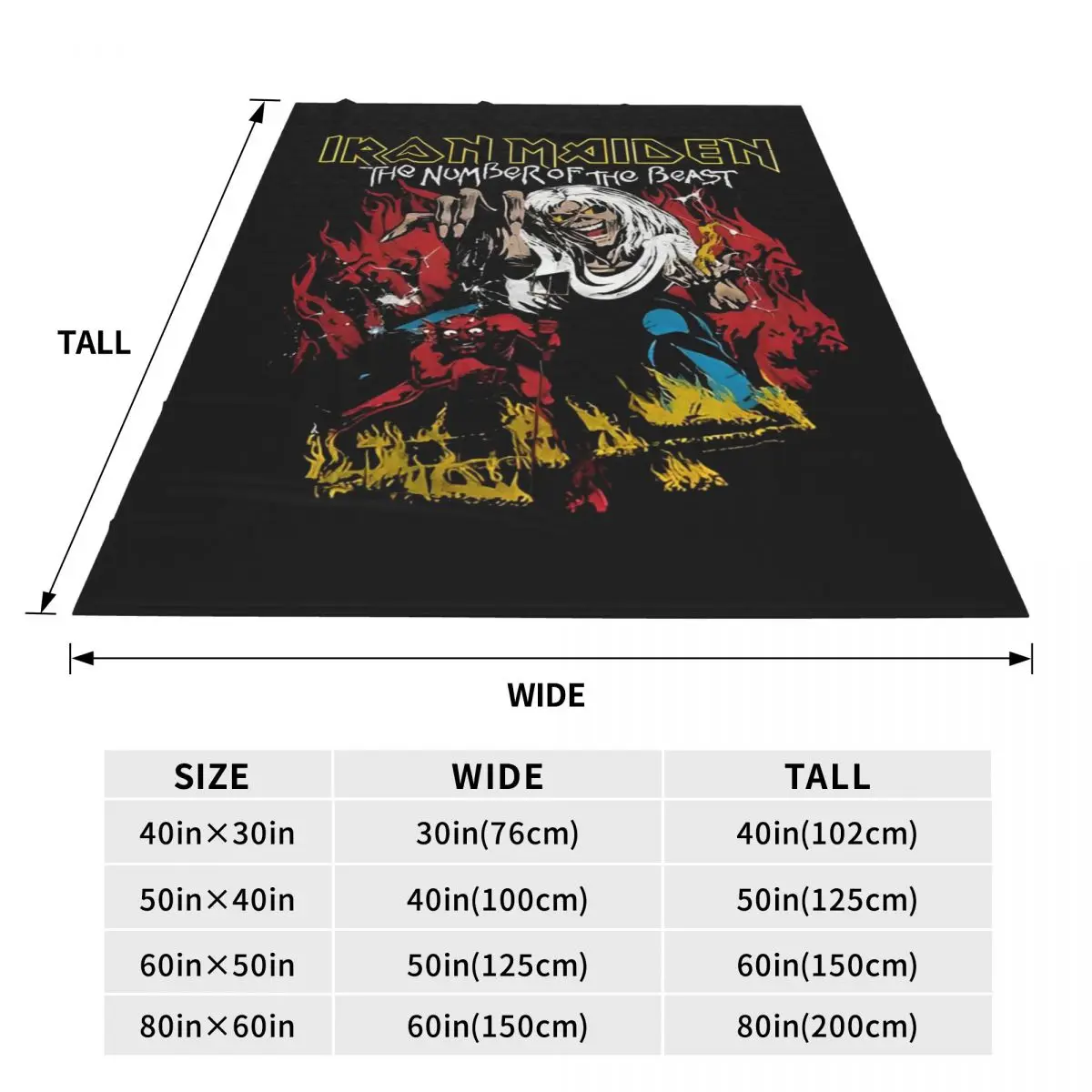 Warm Blanket Camping Iron Maidens Throw Blanket Flannel Bedspread For Outdoor Funny Sofa Bed Cover