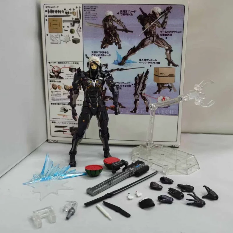 14cm Yamaguchi Gear Raiden Articulated Action Figure Metal Gear Character Model Doll Statue Joint Movable Ornament Toy Gift