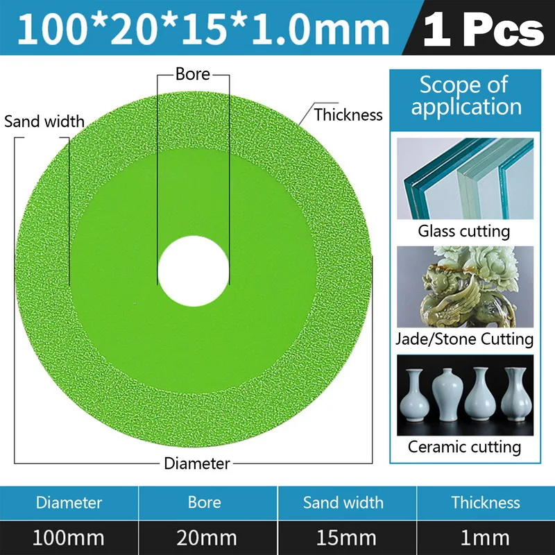 20/22mm 1 stücke Glas Trennscheiben 4 zoll Ultra-Dünne Diamant Sägeblatt Rad 100mm Keramik marmor Polieren Schneiden Klinge