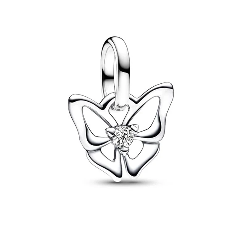 رائجة البيع تألق متشابكة القلوب 、 احتفالية ندفة الثلج ونجمة بافي خرز تميمة صالح الأصلي الفضة 925 سوار لتقوم بها بنفسك مجوهرات هدية #5