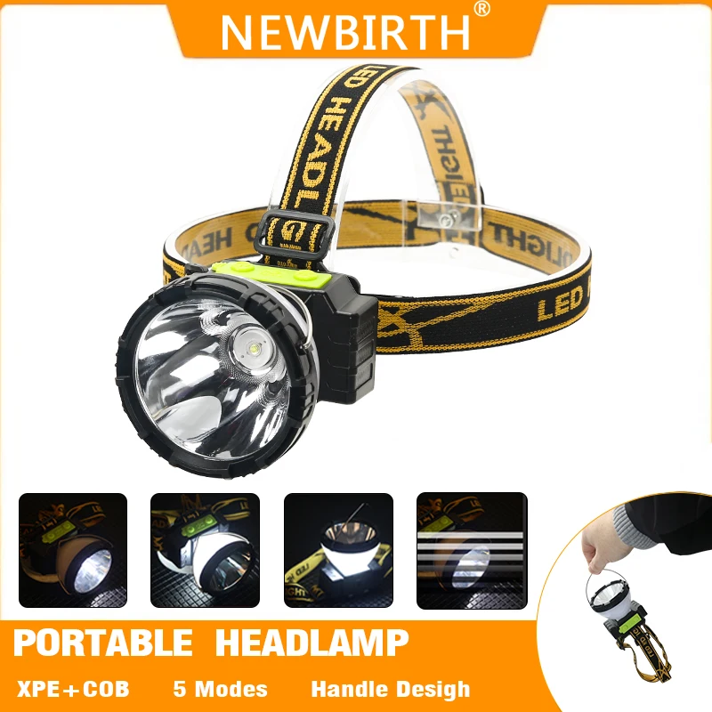 Rechargable COB Floodlight Headlamp Bright Headlight Emergency Handle Head Lamp Flashlight Outdoor Fishing Light Camping Lantern