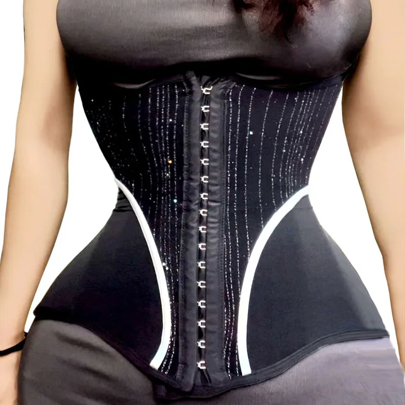 

Корректирующий пояс-корсет AfruliA Slimming Sheath с высокой талией, 25 стальными косточками, для сильной коррекции фигуры, Fajas Colombianas, утягивающее белье