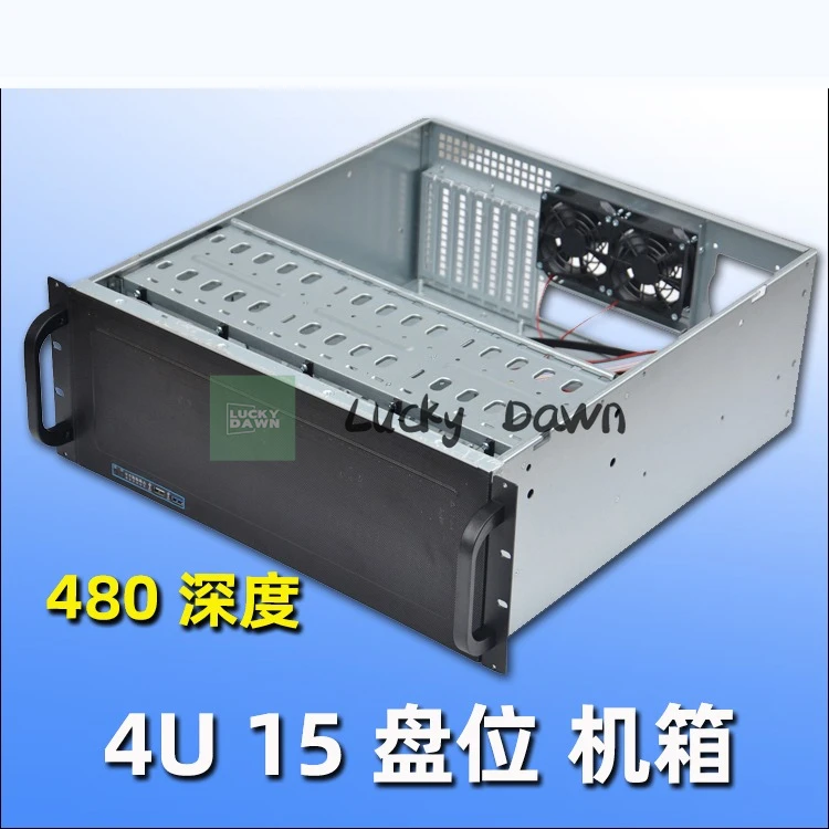 

4U Industrial Rack Mount Case 480MM Depth Support 15HDD Storage Server Chassis IPFS Server Max Install 12x13 inch Motherobard