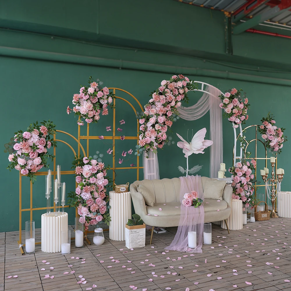 

Artificial Flowers Event Decor-1.2m Luxury Fake Flower Arrangement for Wedding Backdrop DIY Decoration & Room Decoration HY2695