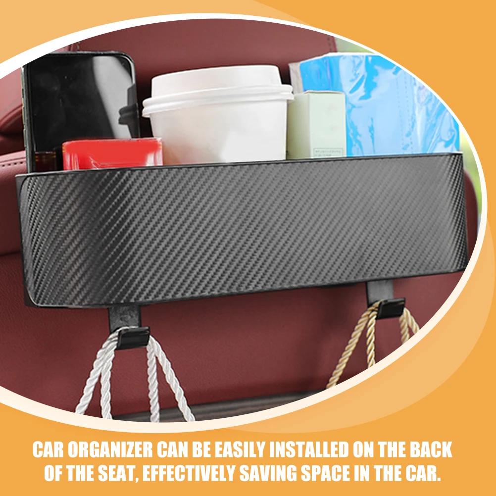 

Storage Box Back Seat Organizer Hanging Seat Storage Box Durable Abs Space-Saving Cup Holder Car Tissue Holder Car