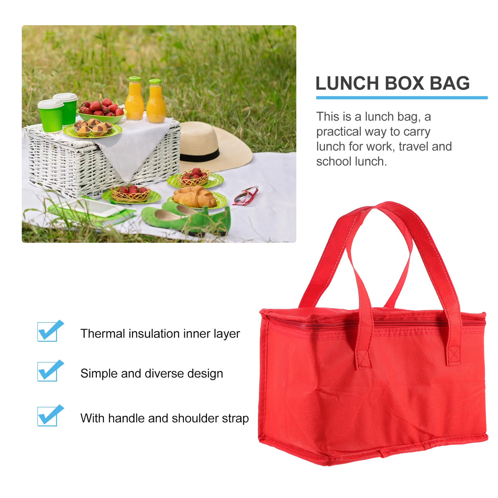 

4 pcs Fresh Food Bags Reusable Snack Storage Pouches for Lunch Picnic Simple Lunchbox Bags Sandwich Carry Thermal Bag