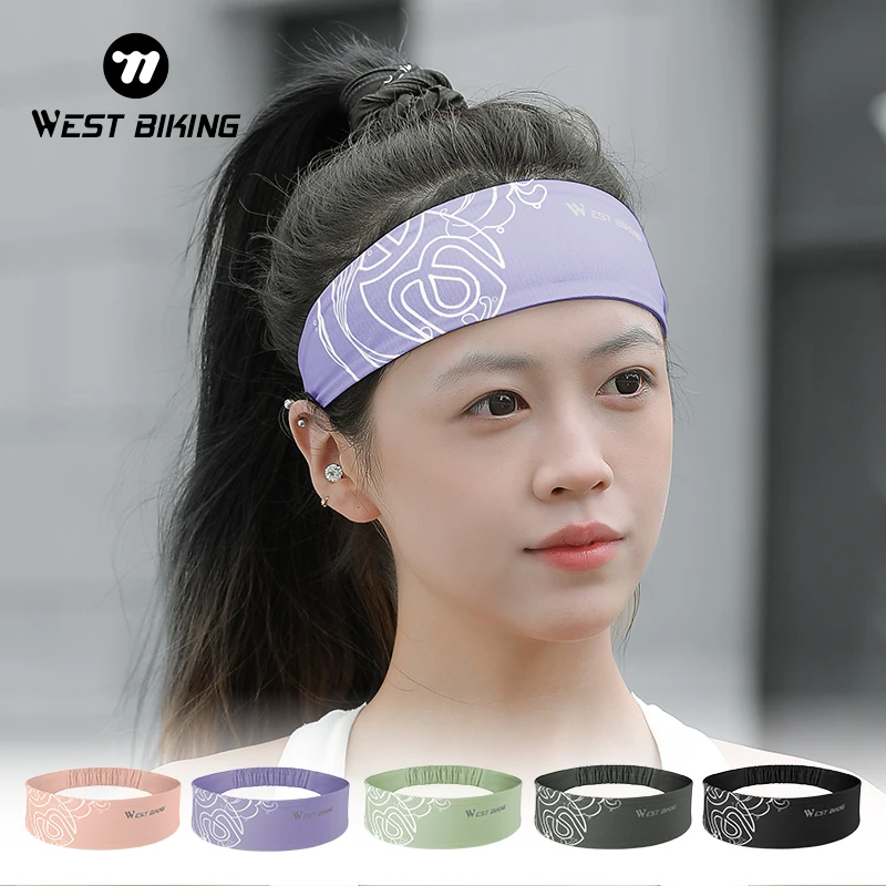 

WEST BIKING мотоциклетная повязка на голову, Нескользящая влагоотводящая велосипедная повязка для мужчин и женщин, походная повязка для волос для футбола на открытом воздухе