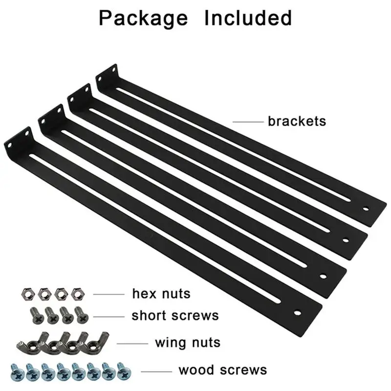 4pcs Drawer Repair Kit Furniture Repair Kit Mounting Brackets Bottom Support Tool Set with Screws Replacement Parts Heavy Duty image 4
