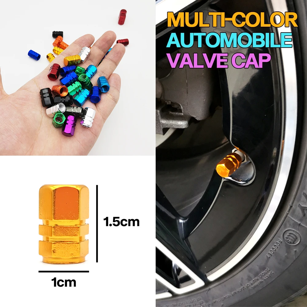 4pcs Universal Tire Valve Stem Caps Pen Holder Style Shape Auto Car Truck Mountain Bike Wheel Part Air Accessories