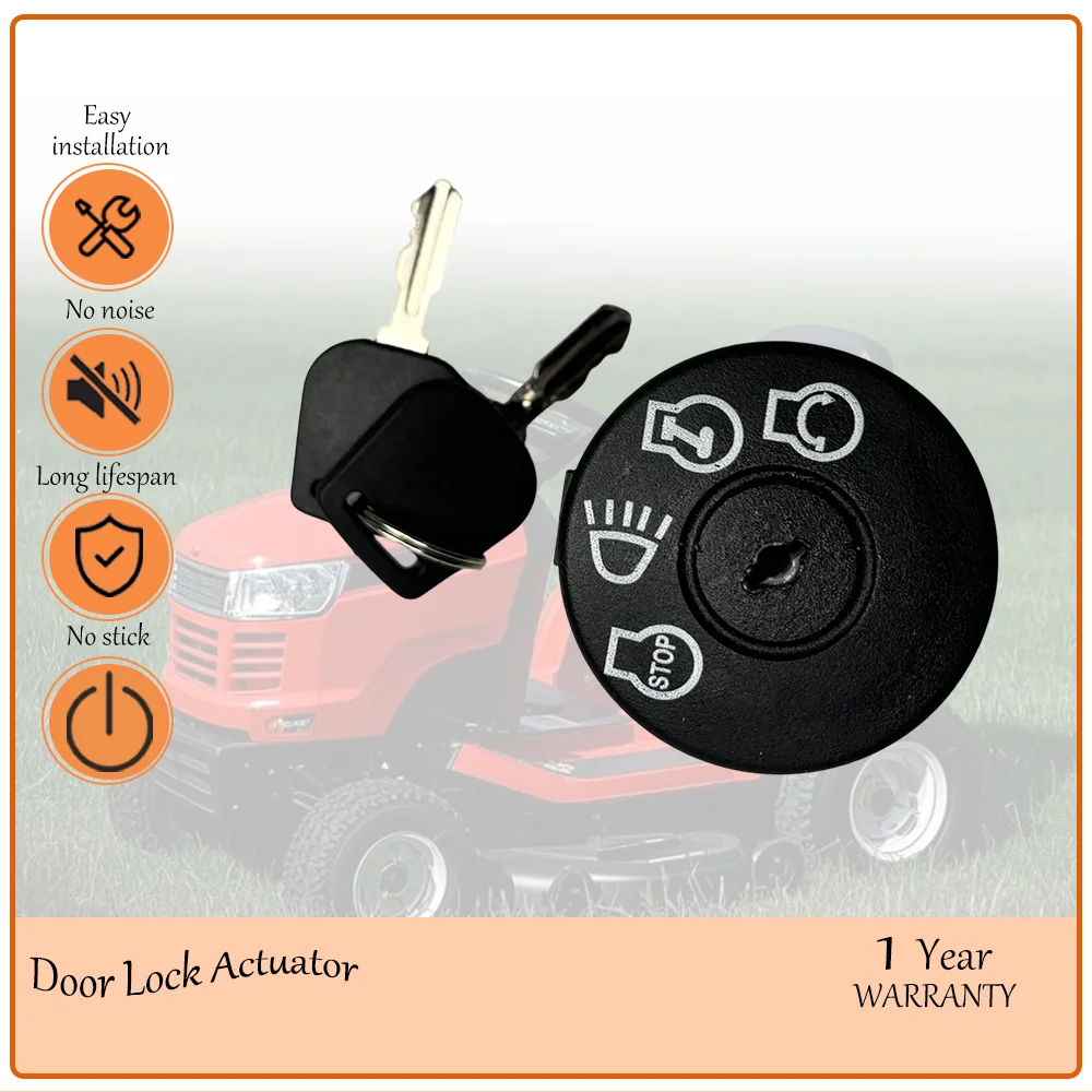For Lawn Mower Ignition Switch 4 Position with Key 7 terminals Compatible with Husqvarna AYP Craftsman Poulan Sears Lawn Mower R